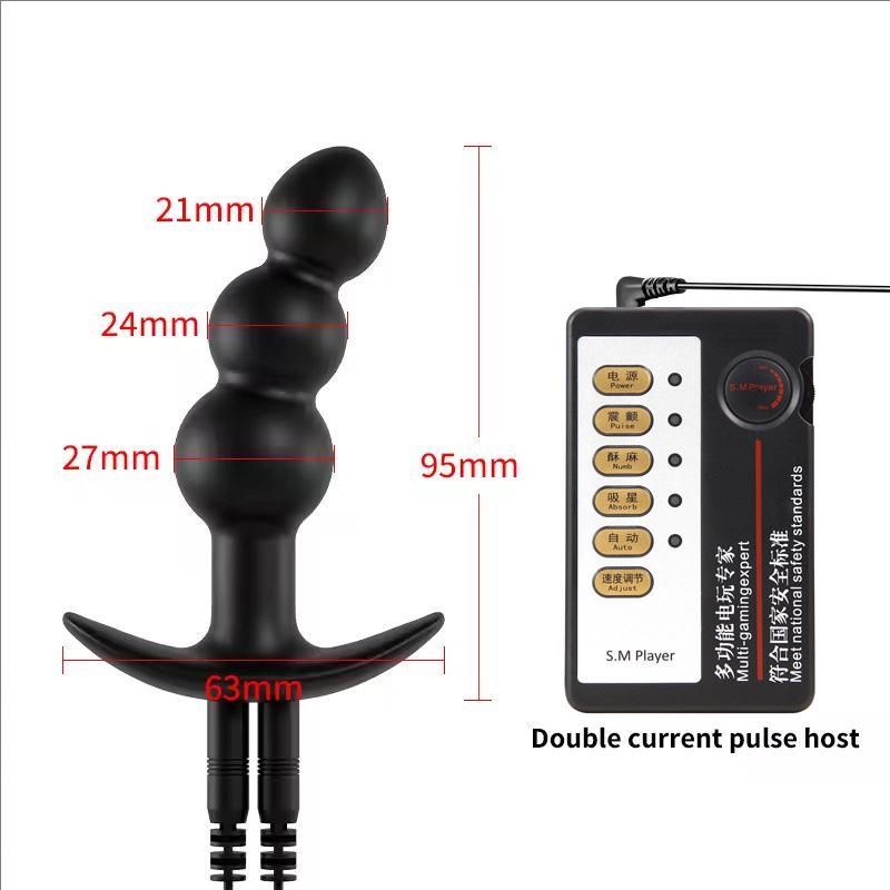 Electrical Shock Vibrator Women's Silicone Anal Plug Wireless Remote Men Prostate Massage Adult Supplies Anal Masturbate Sex Toy