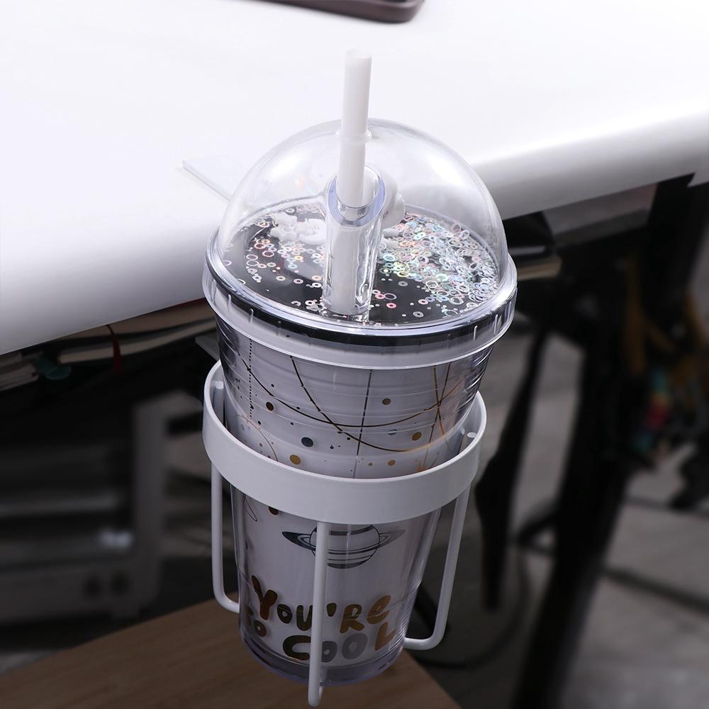 Waterproof Desktop Mug Rack Metal Cup Hanging Storage Holder Clip-on Cup Holder  Table