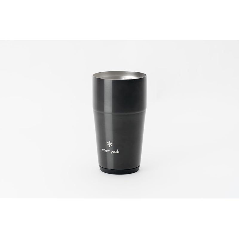 Snow Peak Thermo Tumbler 470 Luster Black, Camping, Outdoor, Vacuum Insulated, Keeps Drinks Cold and Hot, Limited Edition Color