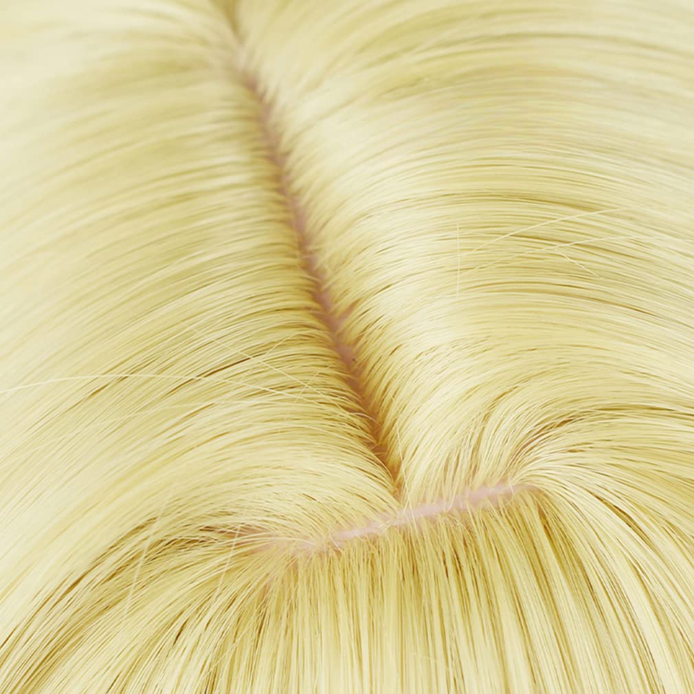 LAOBAO Cosplay Wig, Blonde Bob, Heat Resistant, Costume Wig, Party, Festival, Halloween, Fancy Dress (Kurapika)