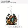 Western Style Horseshoe Cowboy Hat Boots Sunflower Acrylic Earrings for Women Trendy Fashion Dangle Earrings