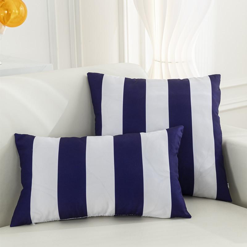1 Stück wasserdichte Kissenhülle 30*50 45*45cm Outdoor wasserabweisende Zierkissenhülle Streifen-Design Sofakissenbezug schwarz grau