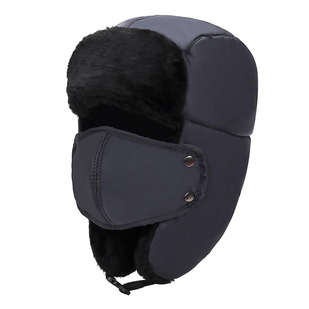 Unisex Winter Earflap Warm Russian Face Mask Ski Cap Outdoor Aviator Trapper Hat