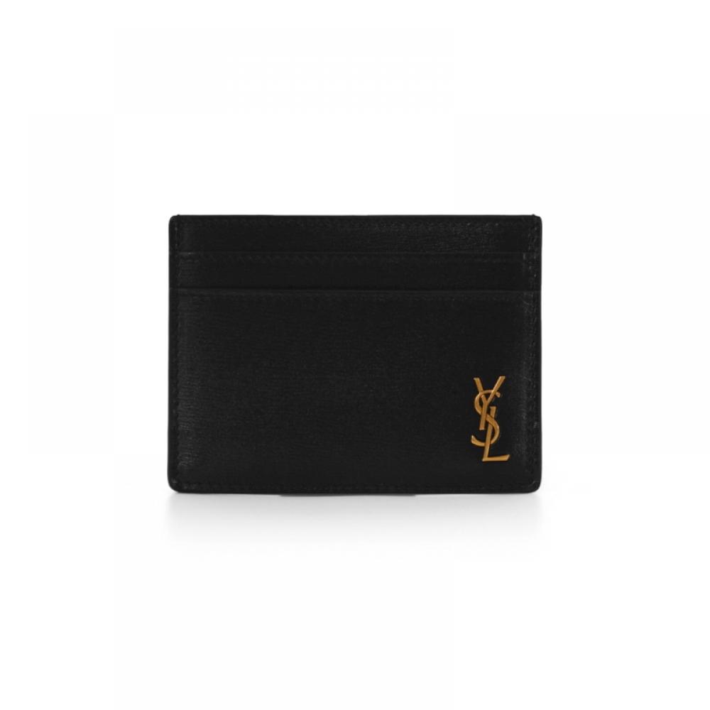 Saint Laurent 607603 02g0w 1000 Tiny Monogram Gold Card Holder