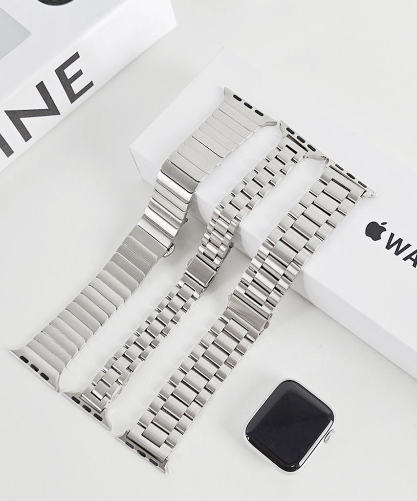 Dijiji Apple Watch 9/8/7/6/5/4/Se/Ultra/38/40/41/45/499Mm Stainless Steel Slim Metal Chain Strap Band
