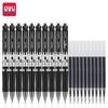 Deli S01 Black Retractable Gel Pen (12-pack)