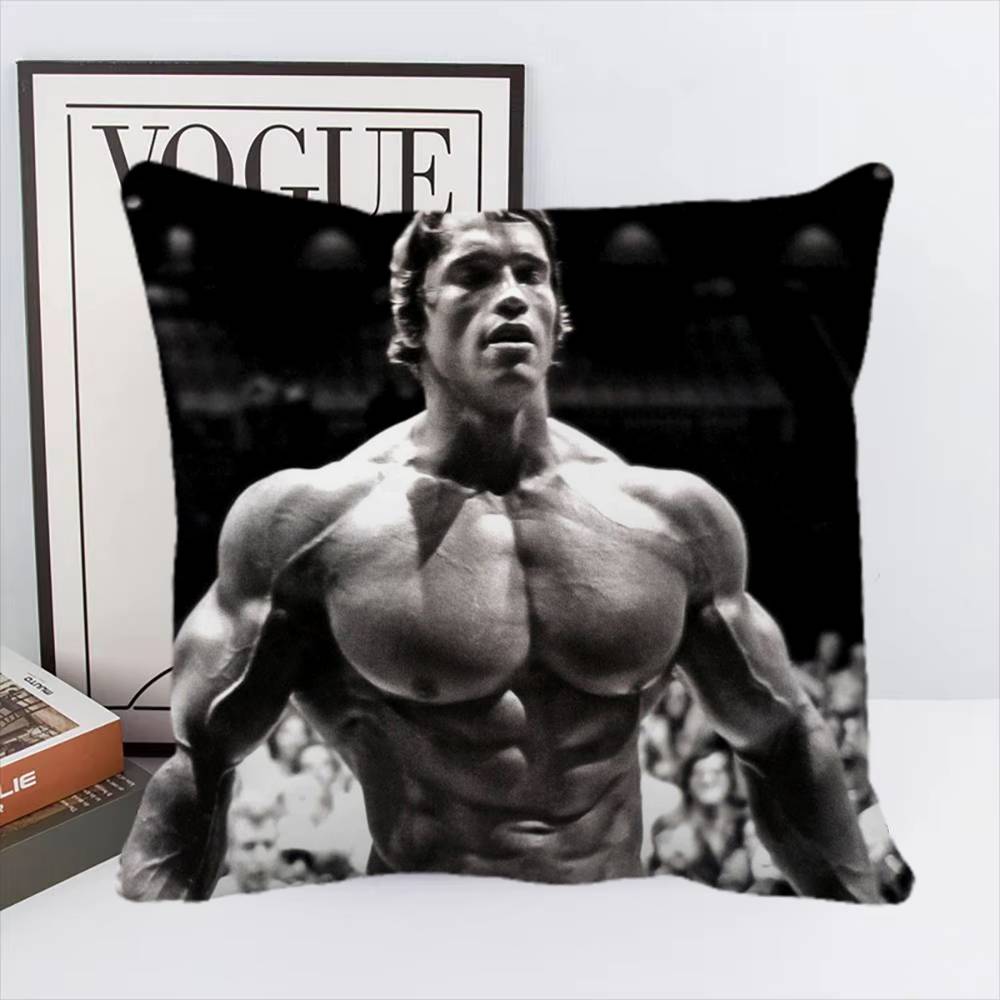 Arnold Schwarzenegger Bodybuilding Muscle Man Fitness Square Pillow Bedroom Sofa Leisure Comfort Cushion Home Decoration