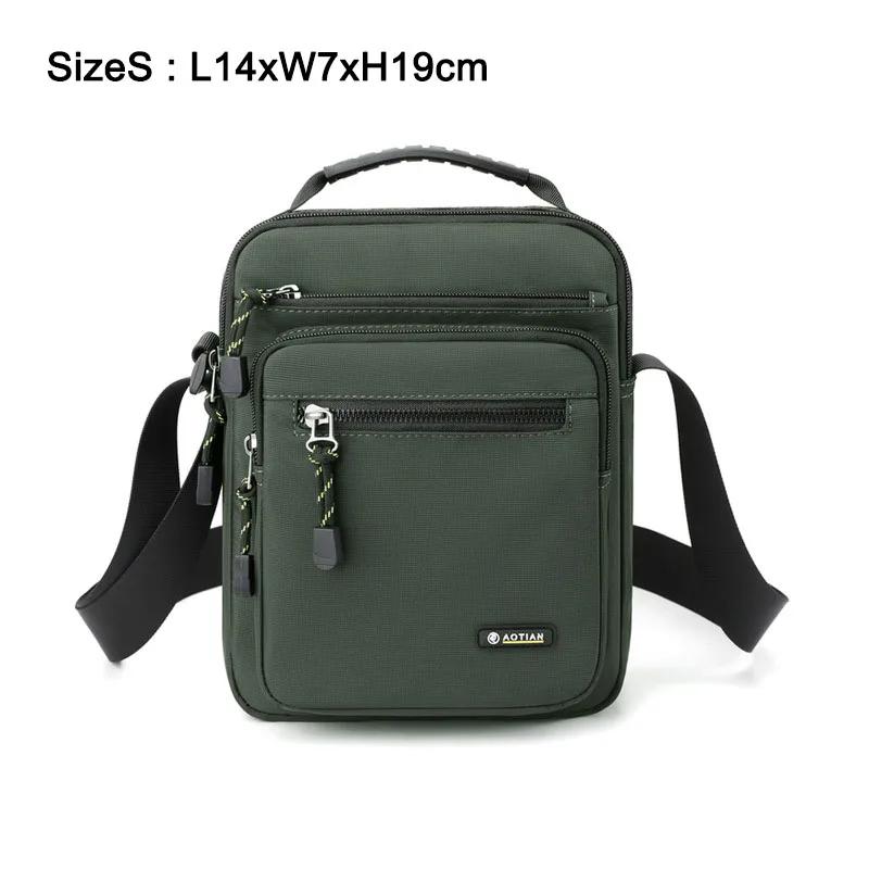 Men Casual Small Handbag Waterproof Nylon Crossbody Bags 12inch Men's Business Office Messenger Bag Shoulder Flap Bag XA33C