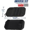 Car Sun Visor Organizer, Multi-Pocket Visor Organizer Storage Pouch With Zippers, Elastic Bands & Glasses Clip, Car Visor Accessories