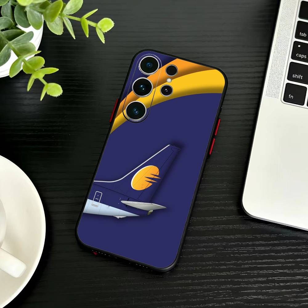 Airplane Pattern  Phone Case For Samsung S26,S25,S24,S23,S22,S30,S21,Ultra,Plus,FE 5G Black Soft Cover