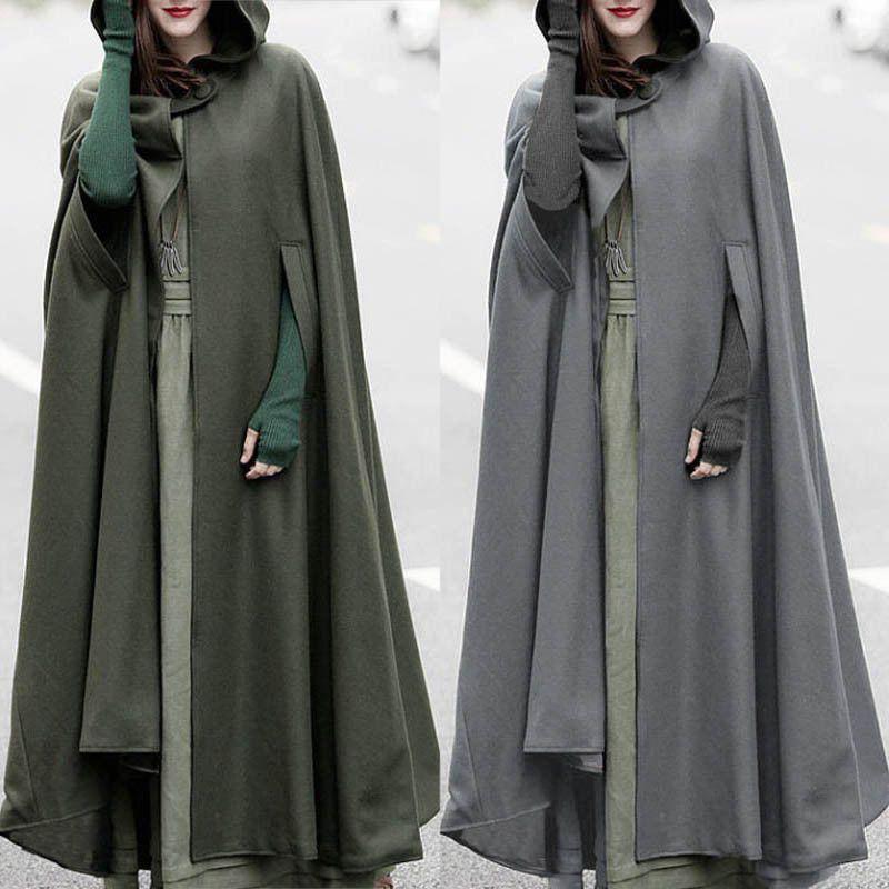 Coat Women Trench Open Front Cardigan Jacket Coat Cape Cloak Poncho Plus