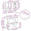 Bathroom Furniture Set with Door 4 Pcs Black Plywood and Metal