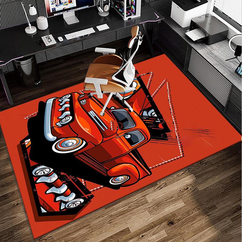 Nighttime Truck Drive Office Rug Chair Mat, Game Carpet, Suitable for Front Door, Bedroom, Living Room, Desk, Holiday Gift