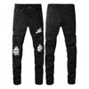 Herren Schwarze Ripped Xintang Denim Jeans 877 - Freizeithose