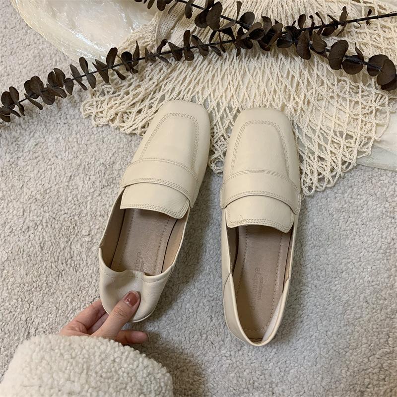 Fashion Minimalist Flat Shoes Womens Early Spring New Seasonal Womans Single Shoes for Comfort One Foot Lazy Shoes Women Loafers Ladies