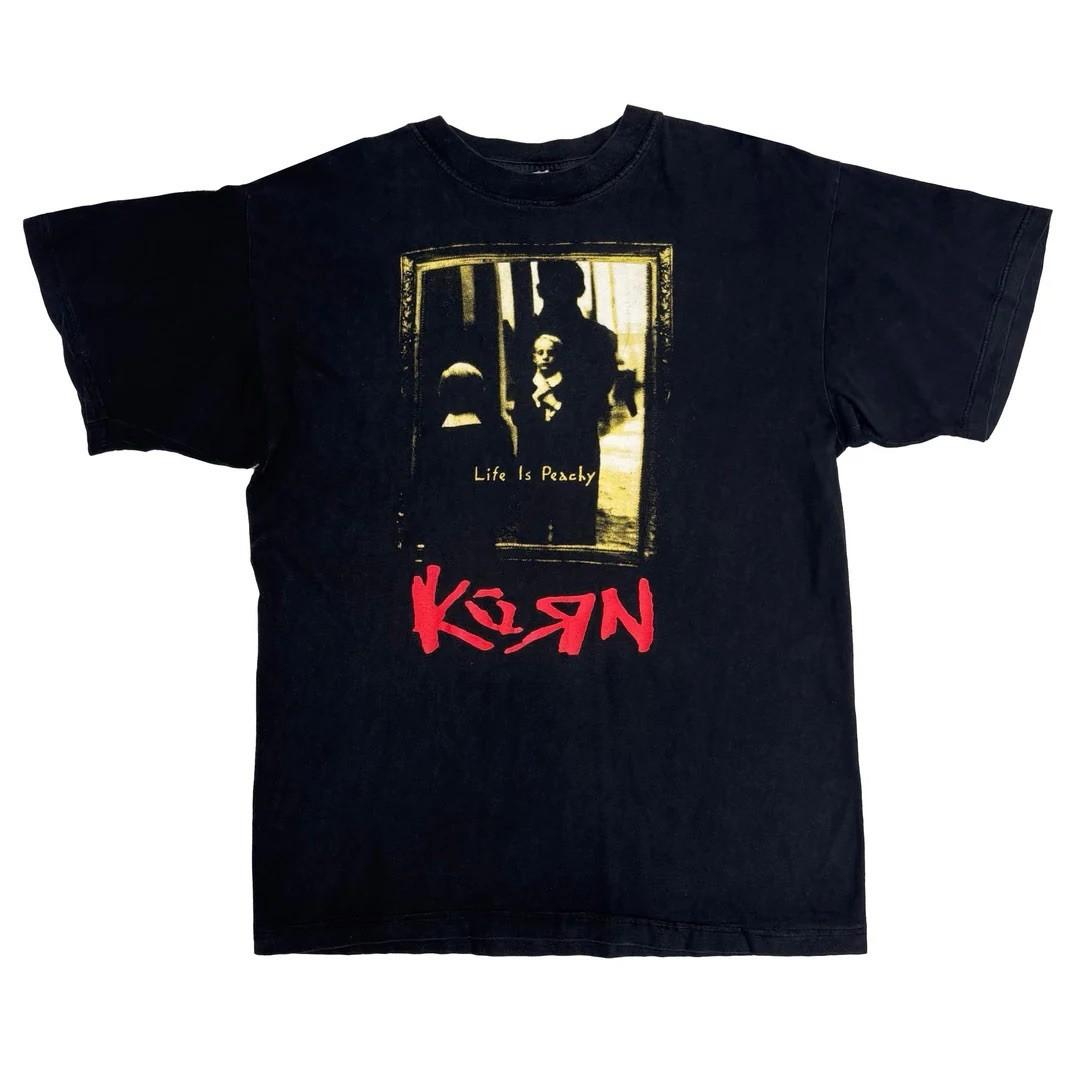 Korn 1996 96 90s Vintage Life Ifs Peachy Band Concert Tour Promo Merch Unisex T-Shirt M