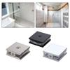 Glass Panel Hardware U-Clamp For Tempered Glass 8-12 Mm Glass Compatibility Easy Installation Clamps Black For Bathroom