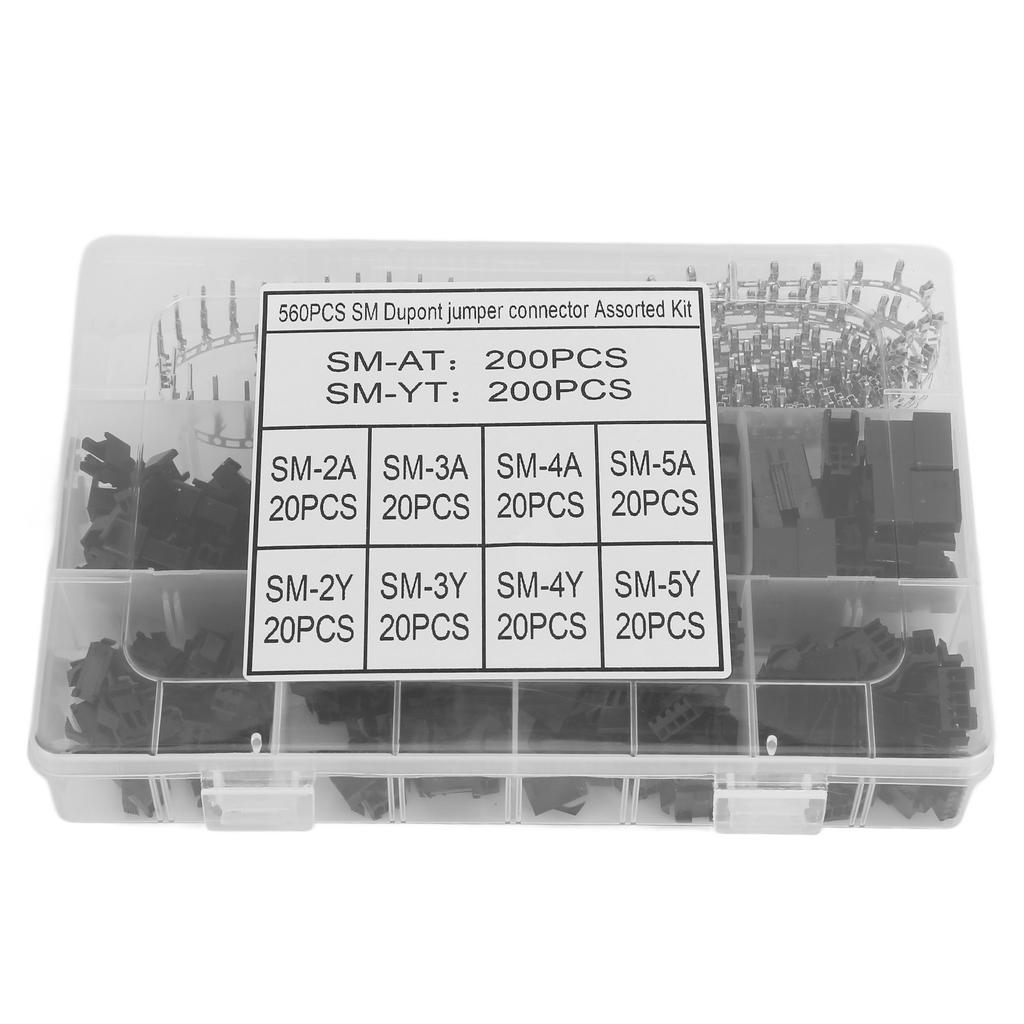 560 Pcs SM Terminal Connector Pin Terminal Connector Kit for Speakers Displays Household Appliances
