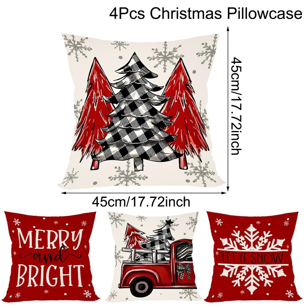 45*45 Christmas Cushion Cover Pillowcase Merry Christmas Decoration Cushion Pillow Cases Home Xmas Gifts Pillow Covers