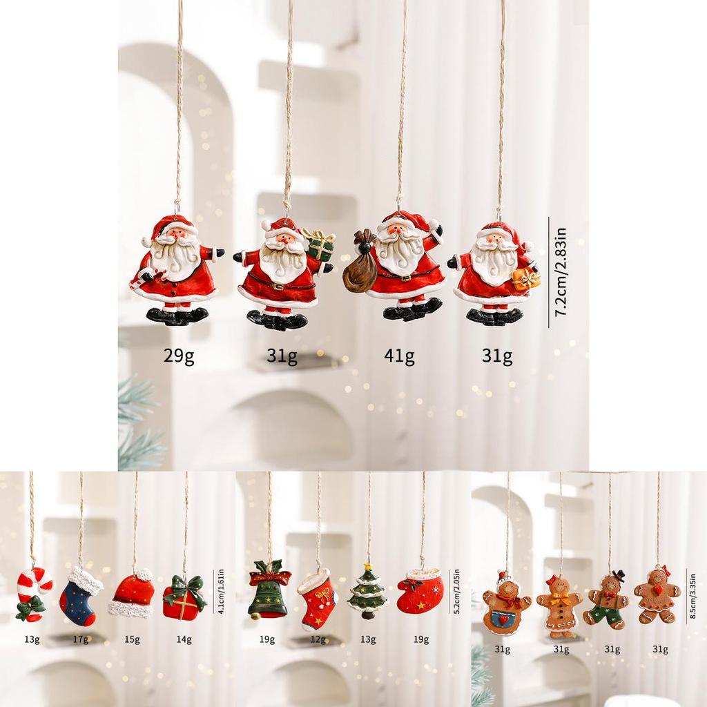 Festive Resin Christmas Figurines With Santa And Snowman For Elegant Holiday Decor