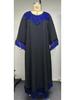 Plus Size Royal Blue Sequin Patchwork Tassel Cuff Islamic Style Long Dress