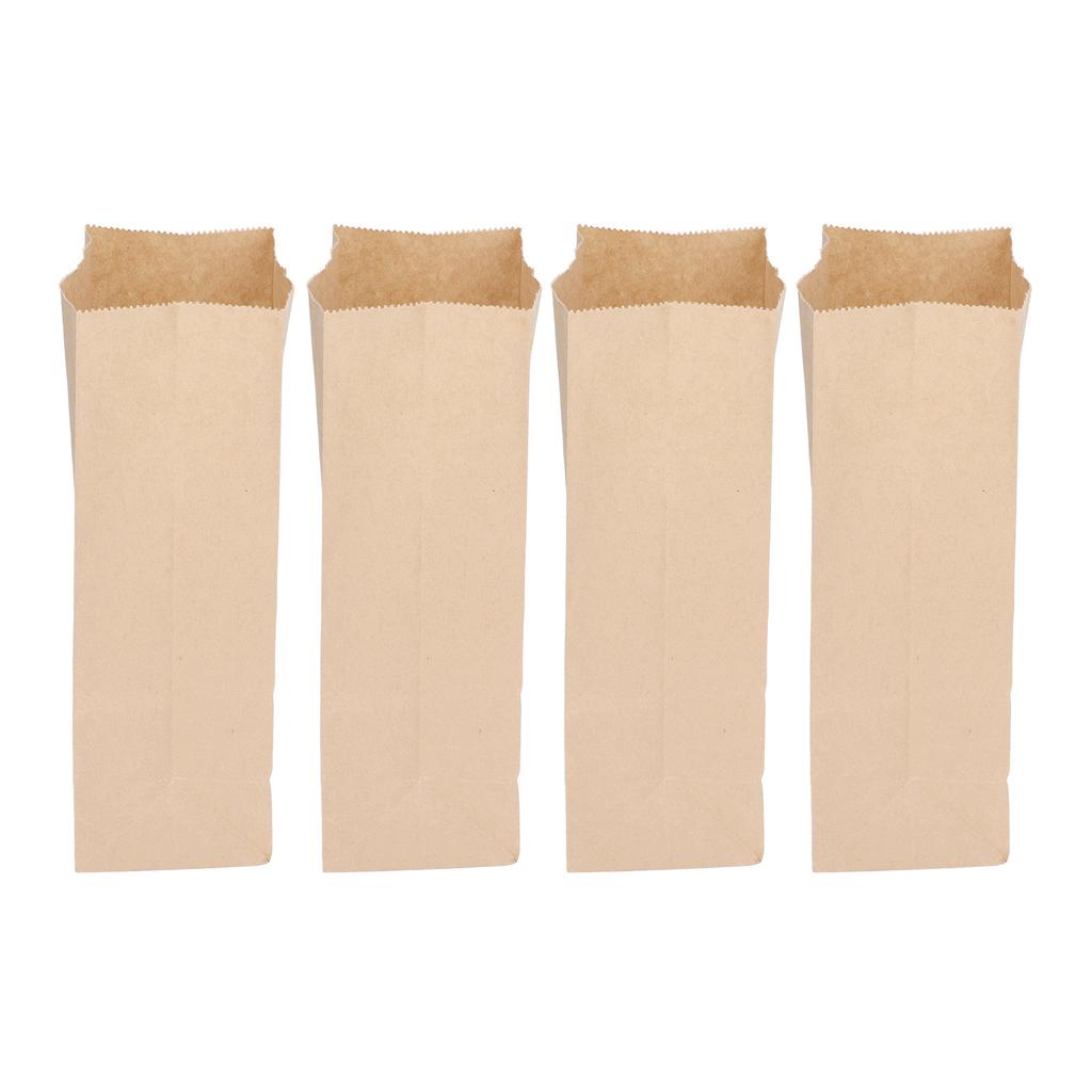 100 Pcs Kraft Paper Bag Food Grade Greaseproof Tear Resistant Disposable Brown Kraft Paper Grocery Bag 180x90x55mm