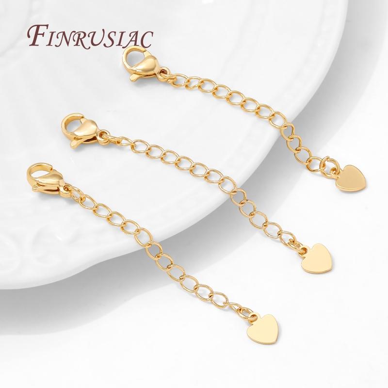 18K Gold Plated Extension Chain with Clasp For Jewelry,Brass Extension Tail Chain,DIY Bracelets/Necklace Making Accessories