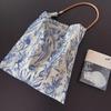 2024 Retro Chinese Blue & White Porcelain Floral Crossbody Bag - Casual Thin Cloth Design for Women