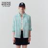 Teenie Weenie Linen Blend Little Bear Plaid French Shirt Jacket