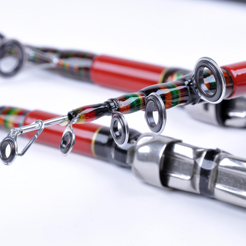 Lixada kolfiber teleskopisk fiskespö och rulle Combo komplett kit spinning fiskerulle fiske Lur