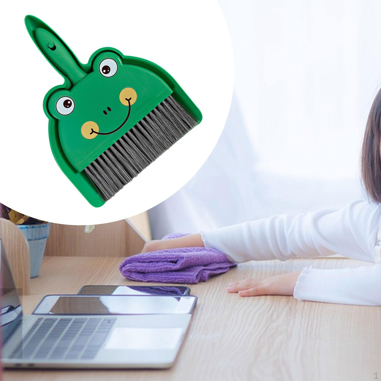 Детский набор для уборки метлы и совка Миниатюрный инструмент для подметания дома Игрушка Ролевая игра для уборки дома frog