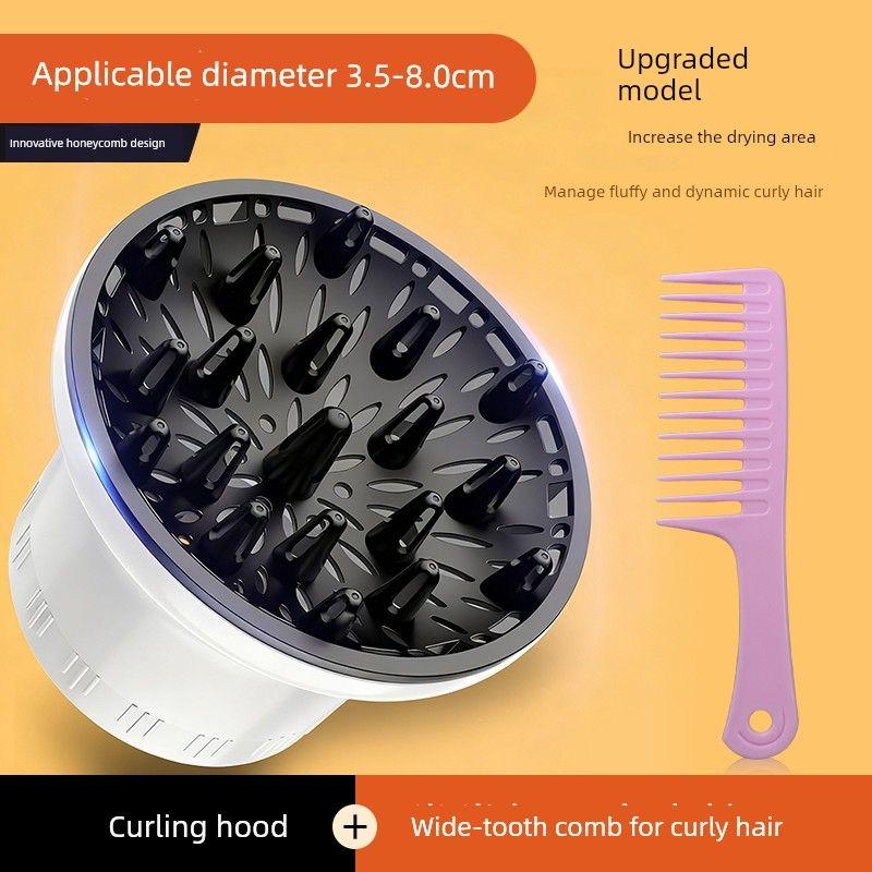 

Special Drying Tool for Curly Hair, Universal Hair Dryer Diffuser, Wool Curl Styling Hair Dryer Hair Dryer Hood + Hair Curling and Smoothing Comb