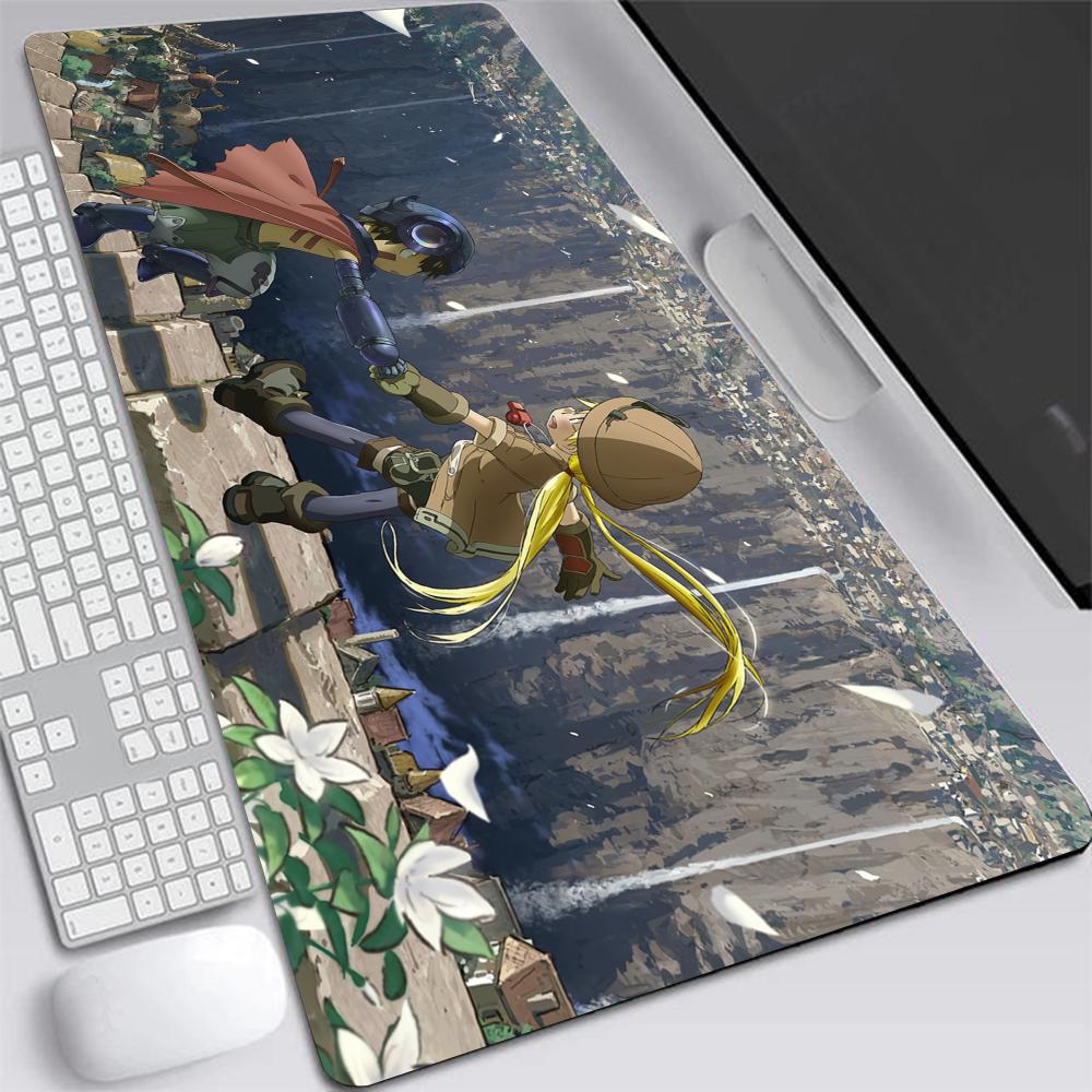 Made in Abyss Riko Nanachi Reg Faputa XXL Mouse Pad Large Computer Laptop Nonslip Keyboard Desk Mats Mousepad 800x400x2mm