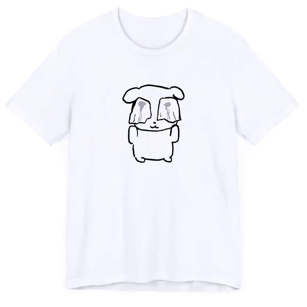 Y2k Funny Korean Hug Me Tshirt Unisex Unisex Sad Bunny Rabbit Graphic Tees Harajuku Short Sleeve Casual Aesthetic Streetwear Tops