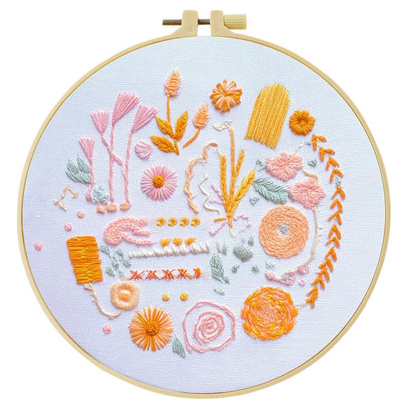 

1 набор для начинающих для вышивания с инструкциями по английскому шву - Идеальный подарок для друзей и семьи 20cm