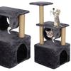 Arbre À Chat - SPRINGOS - 92 Cm - 2 Plateformes - 2 Souris Suspendues - Niche Confortable