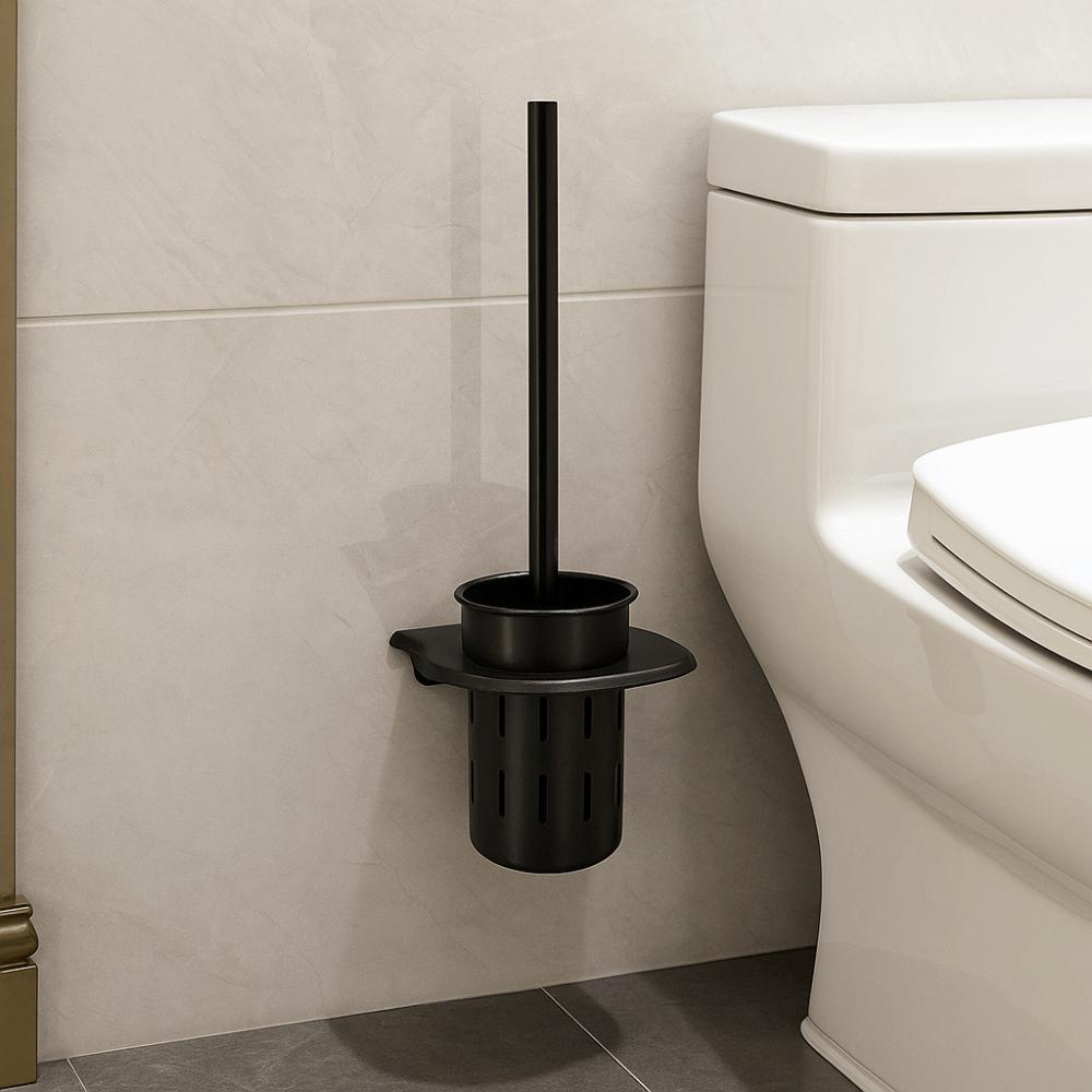 Rust-proof Toilet Brush Set Wall Mounted Toilet Brush Holder Toilet Cleaning Brush Shower Area