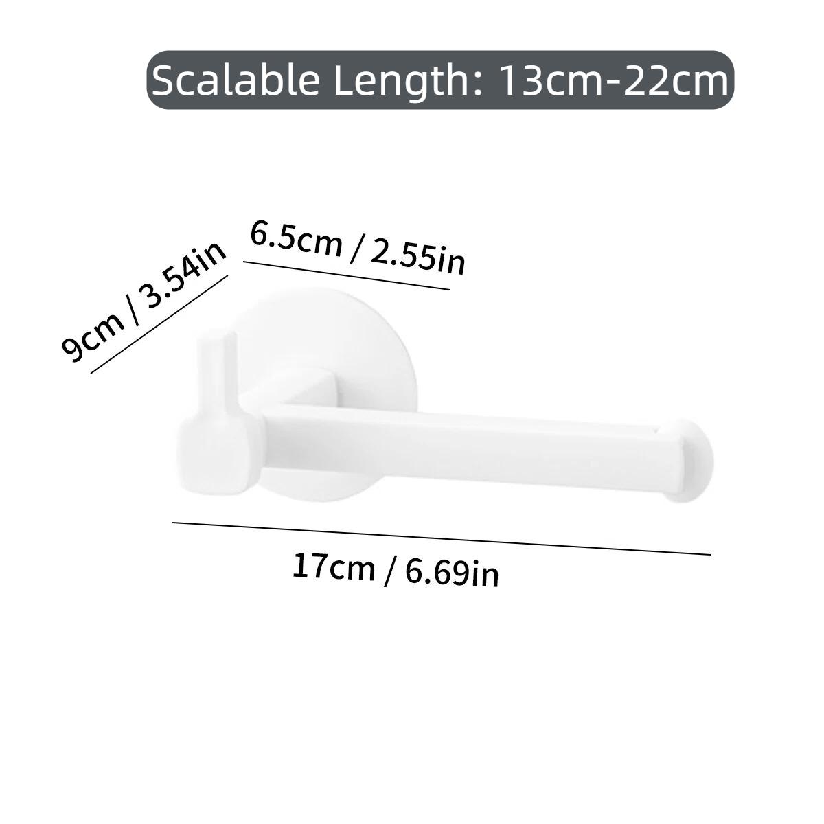 

Scalable Plastic Paper Towel Holder Kitchen Cabinet Door Organizer Roll Paper Rack Self-Adhesive Hanging Tissue Storage Rack