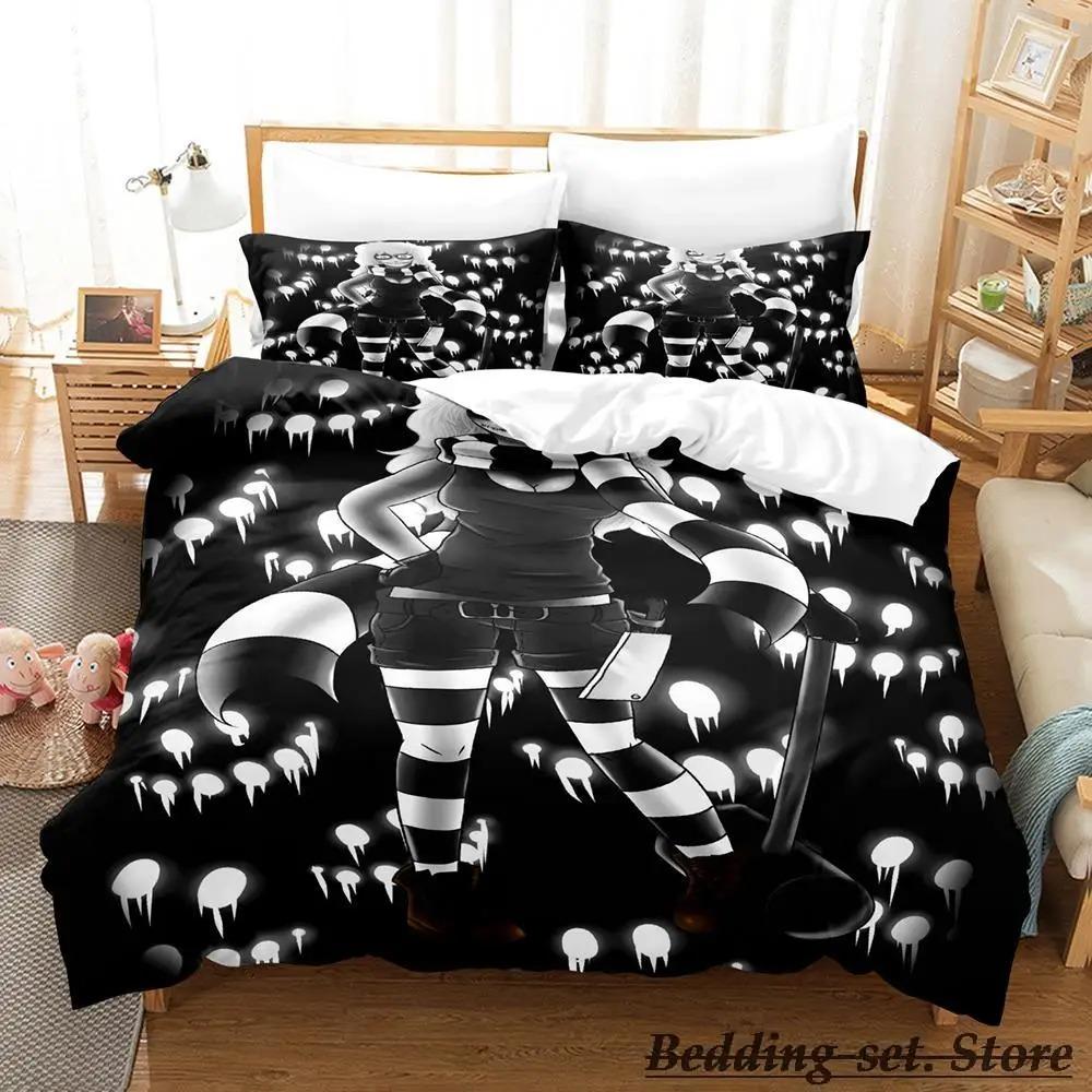 Jeff and Jane Creepypasta Bedding Set Single Twin Full Queen King Size Bed Set Adult Kid Bedroom Duvetcover Sets Anime