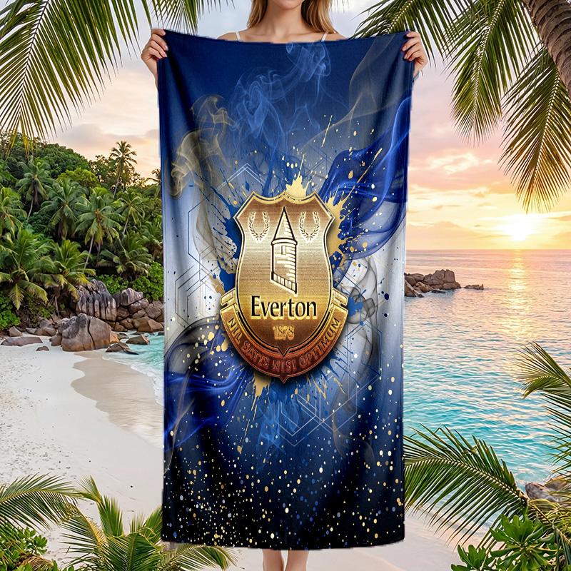 Everton Football Beach Towel Soft Microfiber Summer Towel Quick Dry Absorbent Towel for Beach Swimming Pool Travel