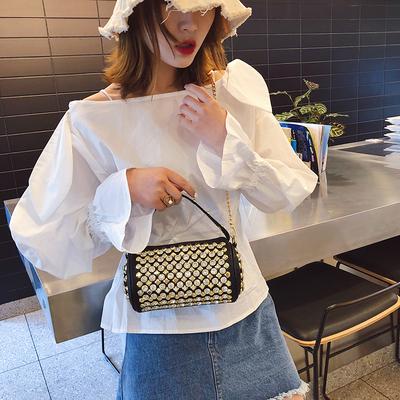 Borsa quadrata con paillettes alla moda, borsa a tracolla singola in pelle PU di alta qualità da donna, borsa di lusso firmata