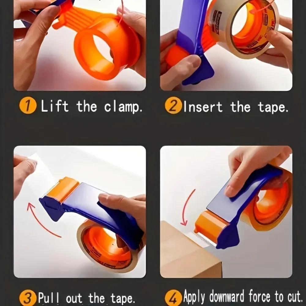 1pc Heavy-Duty Manual Tape Dispenser with One-Handed Operation - No Power Needed, Portable Cutter for Packaging, Shipping