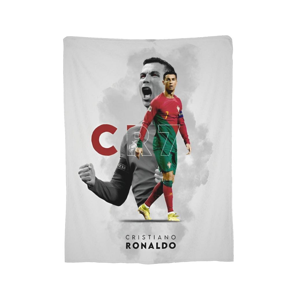 CR7 Football Blanket Cover Fleece Throw Blanket Bed Sofa Printed Soft Warm Bedspreads,