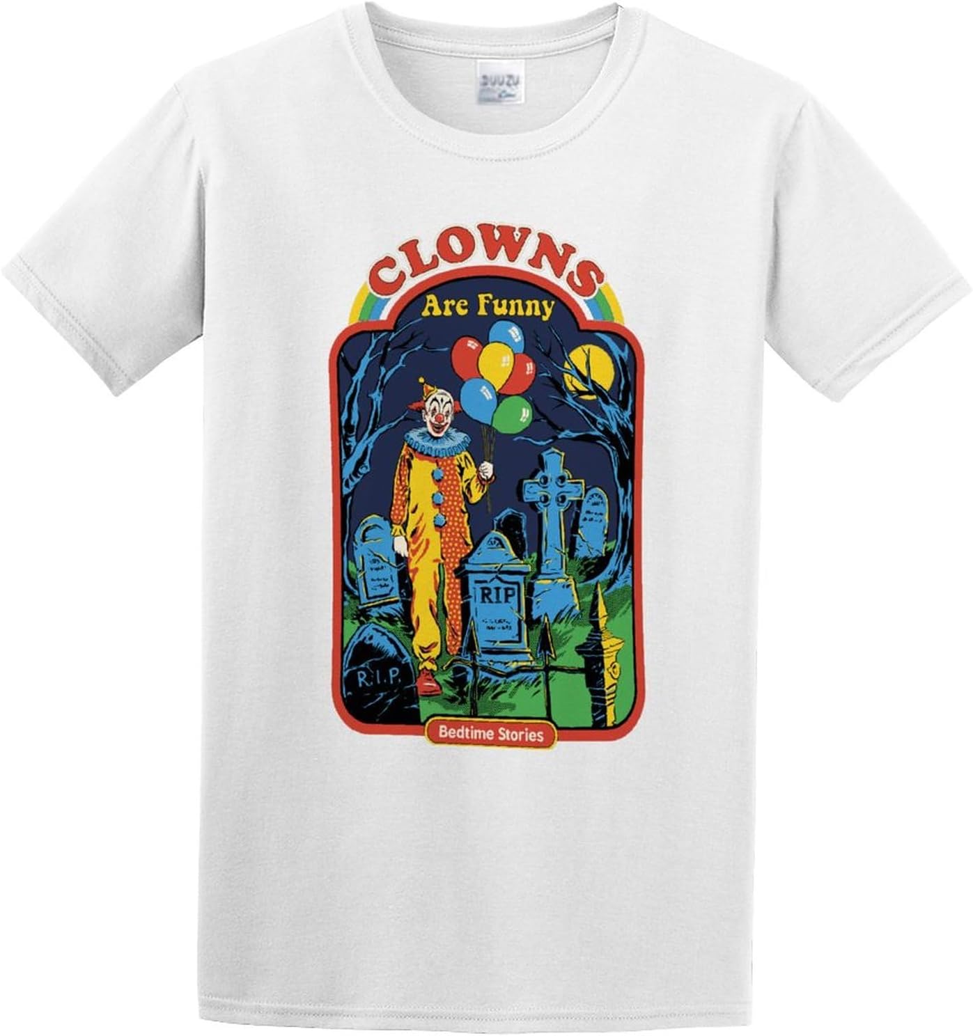 Clowns are Funny Pullover Men s Crewneck T-Shirt S белый