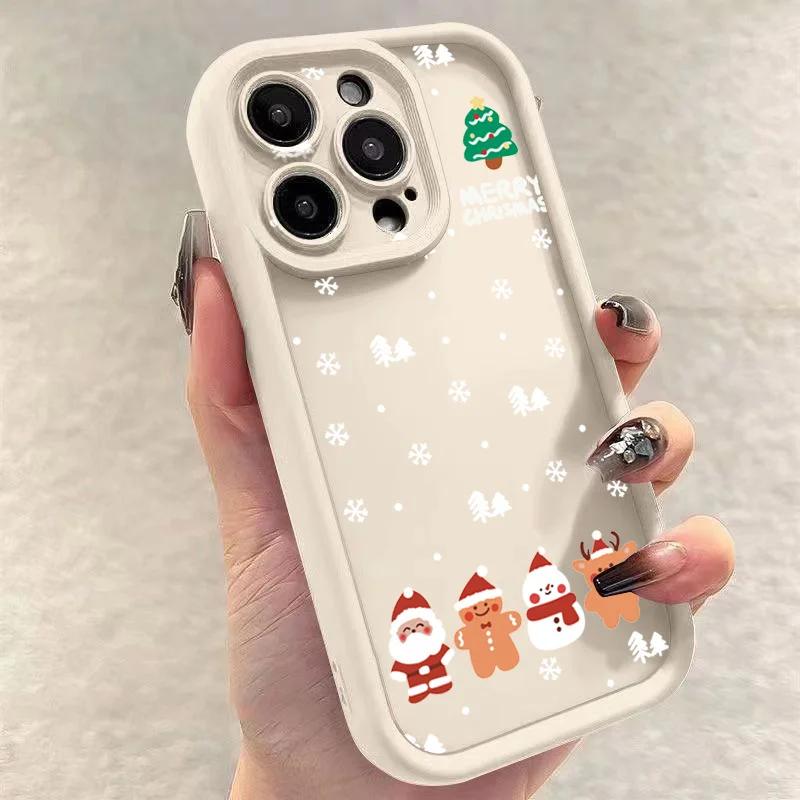 Christmas Santa Elk Phone Case for Xiaomi Redmi Note 14 13 12 11 Pro Plus 4G 5G 12S 11S 10S 10 9 9S 8 14C 13C Silicone Cover