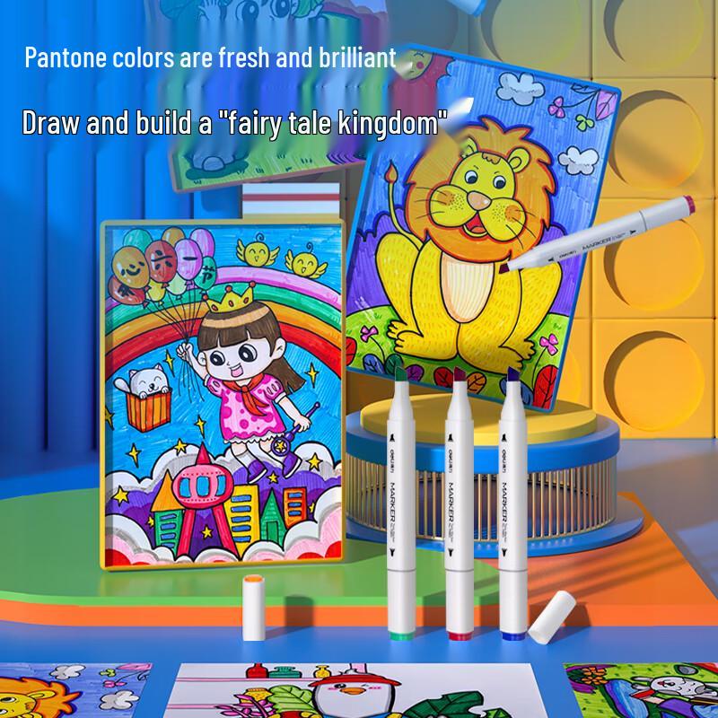 Deli 48-Color Dual Tip Alcohol Markers