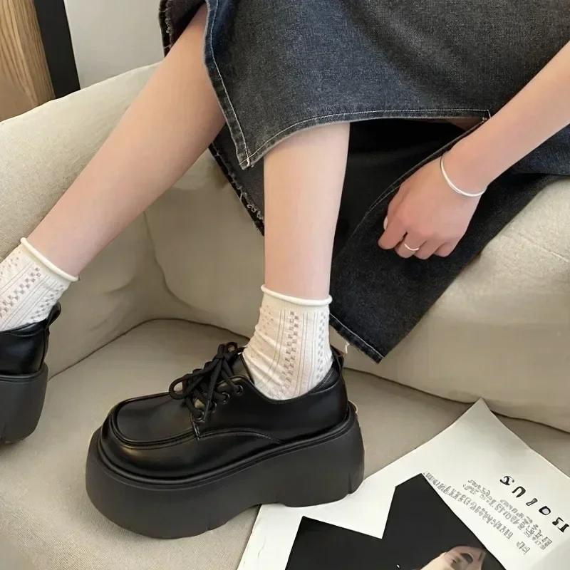 Fashion Women's Platform Shoes 2025 Women's Low-Cut Chunky Sole  Anti-Slip Mary Janes Shoes for Women Breathable Casual Dress Shoes