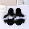 Fashion Fashion Colorful Flat Heels Soft Fur Slides Plus Size 43 Sexy Patchwork Long Plush Slippers Women Women Slip On Outdoor Slippers
