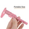 uxcell Mini Plastic Calipers, 80mm Vernier Calipers, Sliding Gauge, Portable Ruler Measuring Tool, Metric/Inch, Pink, 10 Pieces