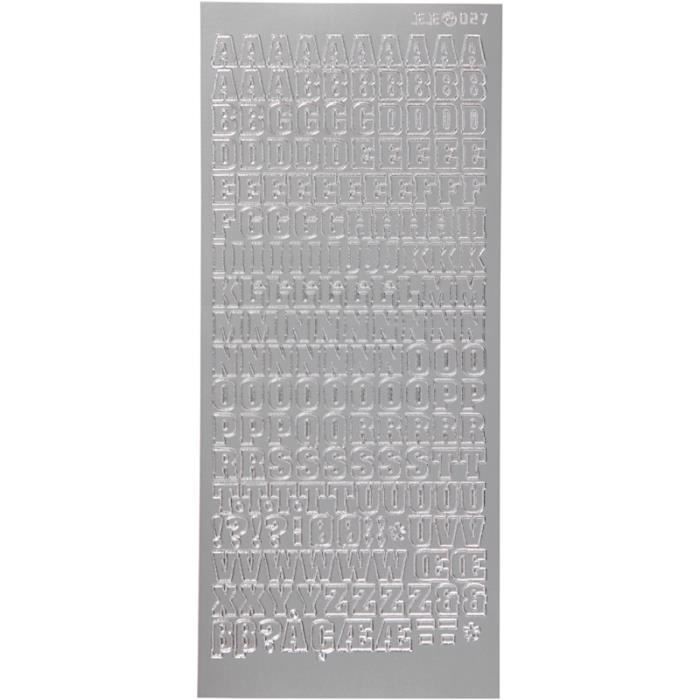 Autocollants - Argenté - Lettres peel off - 1 pièce - Objets décoratifs - Mixte